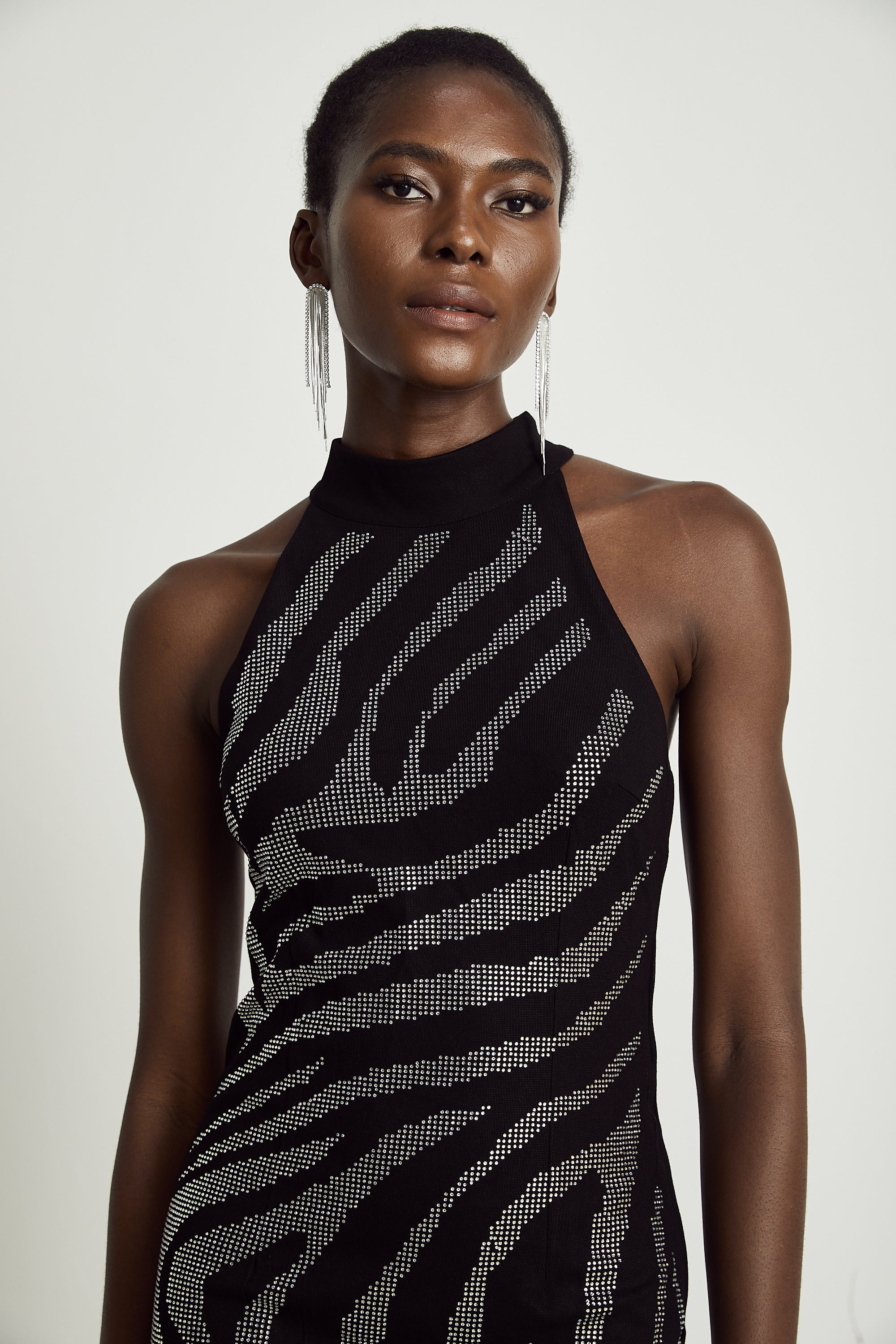 Gisèle kristal mini elbise