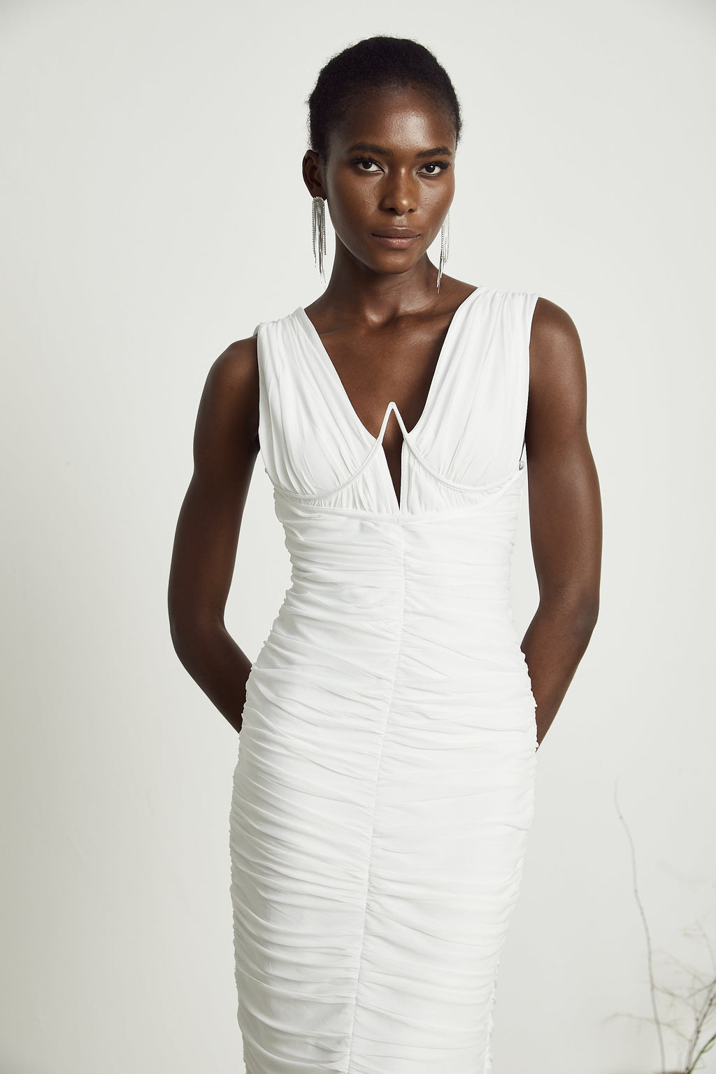 Liane pile midi elbise