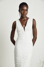 Liane pile midi elbise