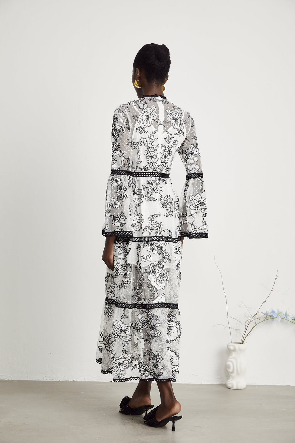 Marcella şeffaf maksi elbise