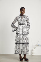 Marcella şeffaf maksi elbise