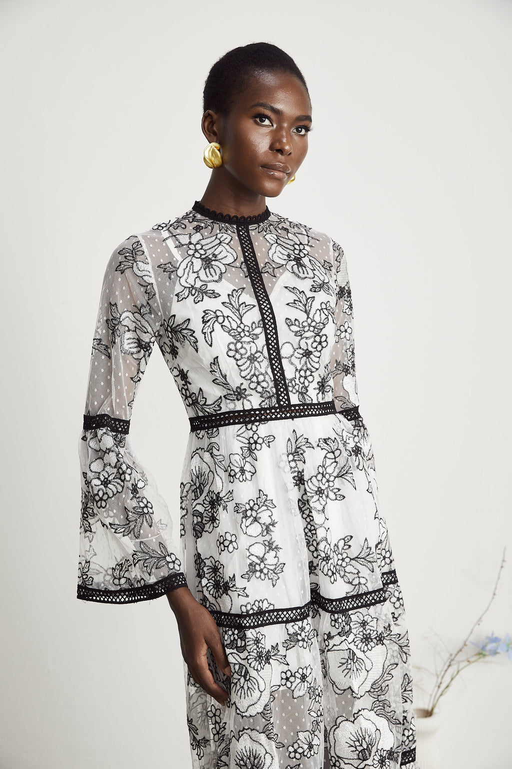 Marcella şeffaf maksi elbise