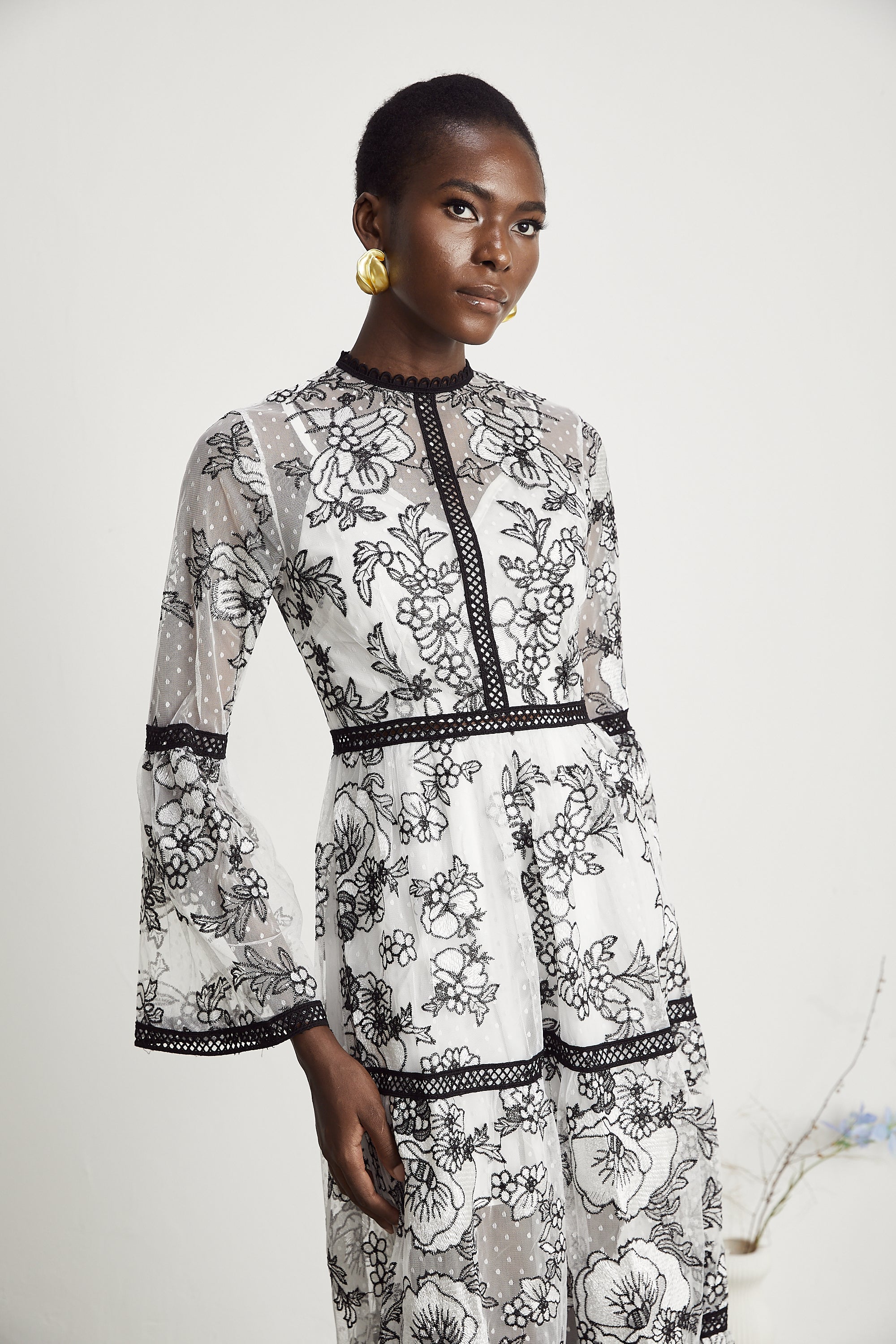 Marcella şeffaf maksi elbise