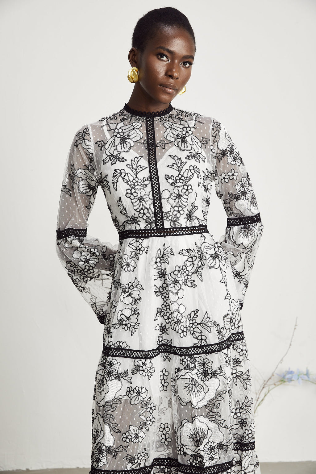 Marcella şeffaf maksi elbise