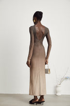 Capucine kristal maksi elbise