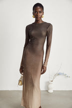 Capucine kristal maksi elbise