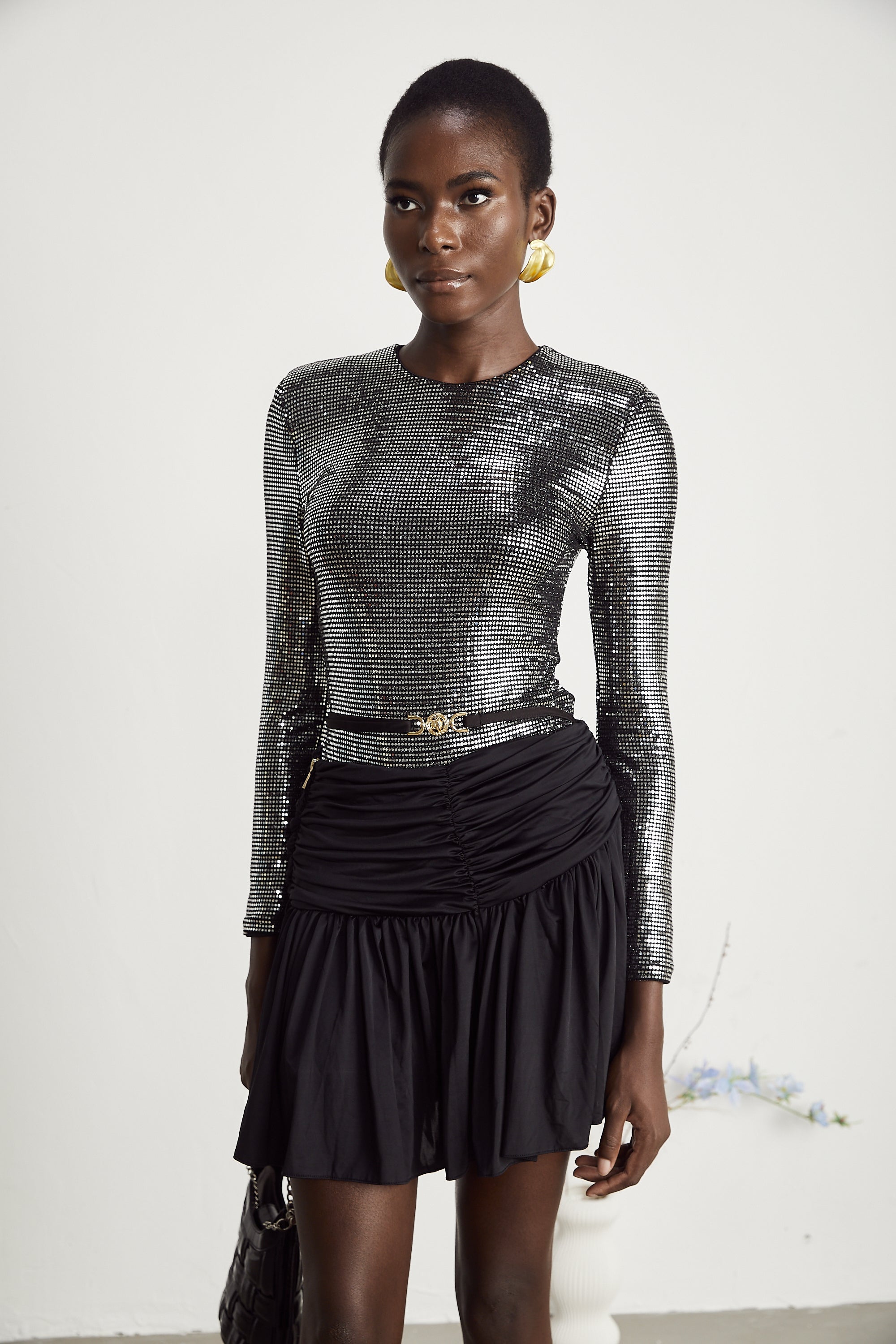 Capucine bodysuit mini elbise