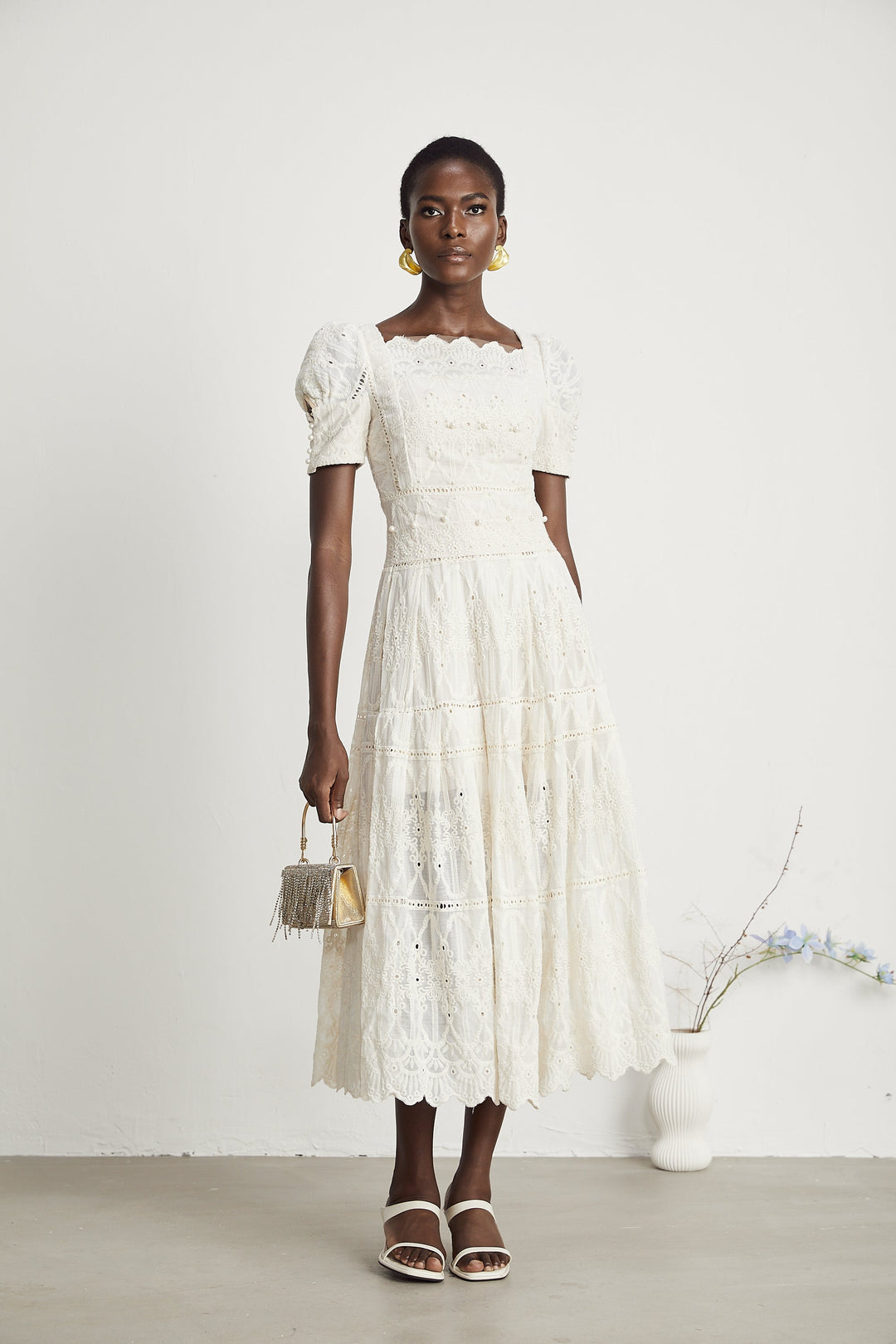 Anaïs midi elbise