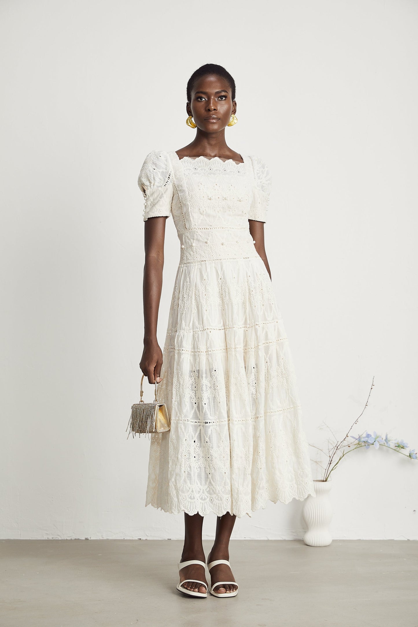 Anaïs midi elbise