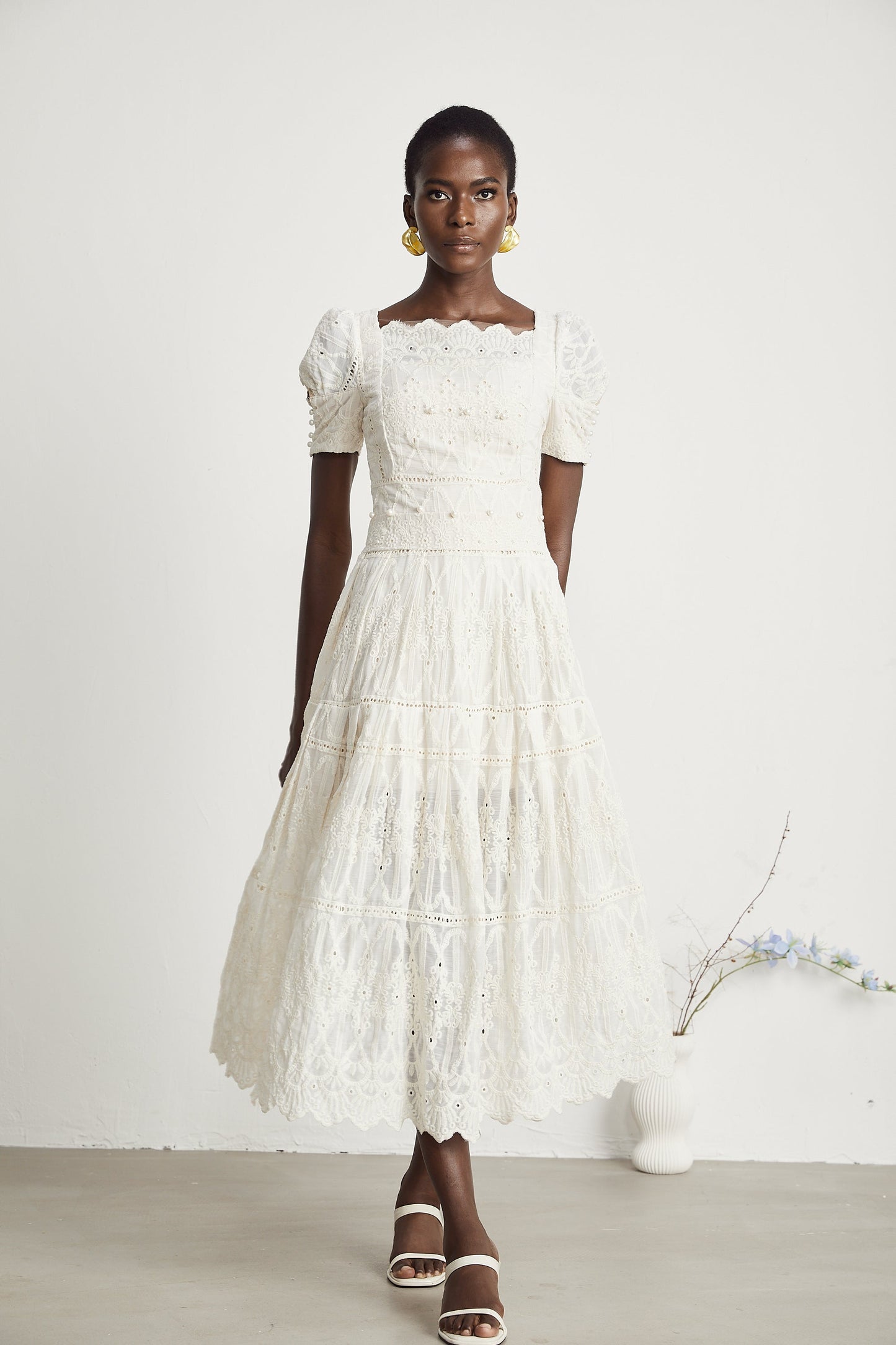 Anaïs midi elbise
