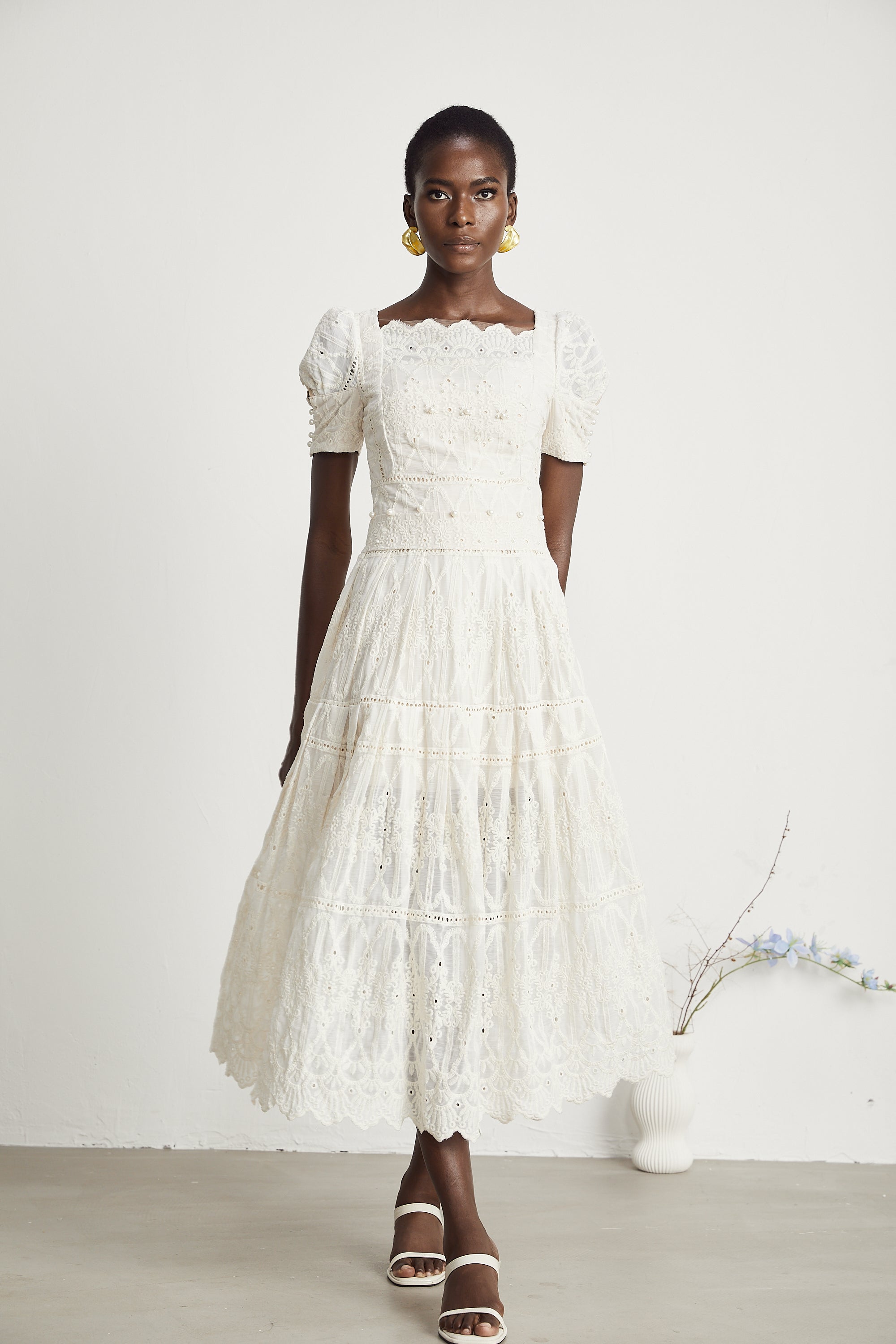 Anaïs midi elbise
