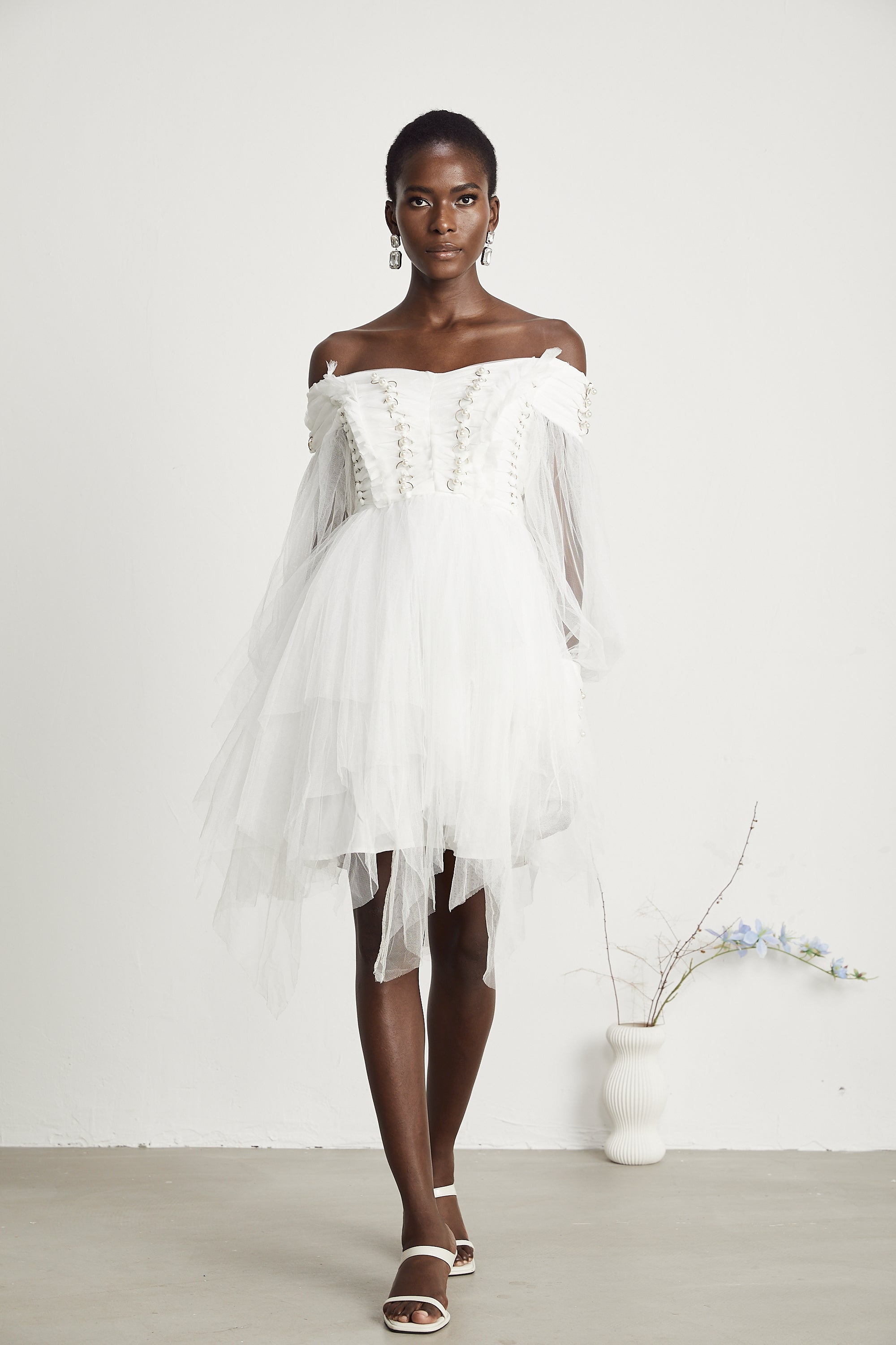 Marie tül mini elbise