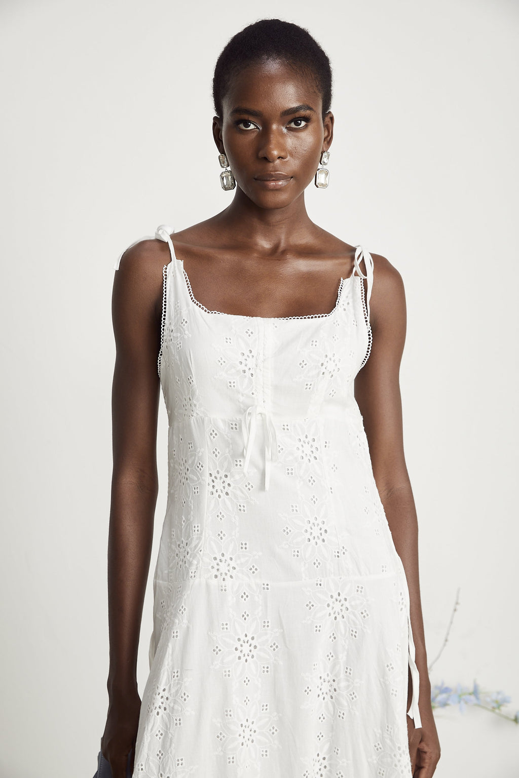 Lili şeffaf midi elbise