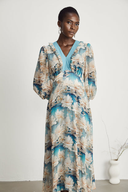 Rosalee midi elbise