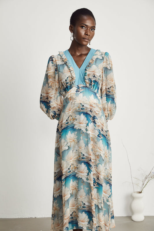 Rosalee midi elbise