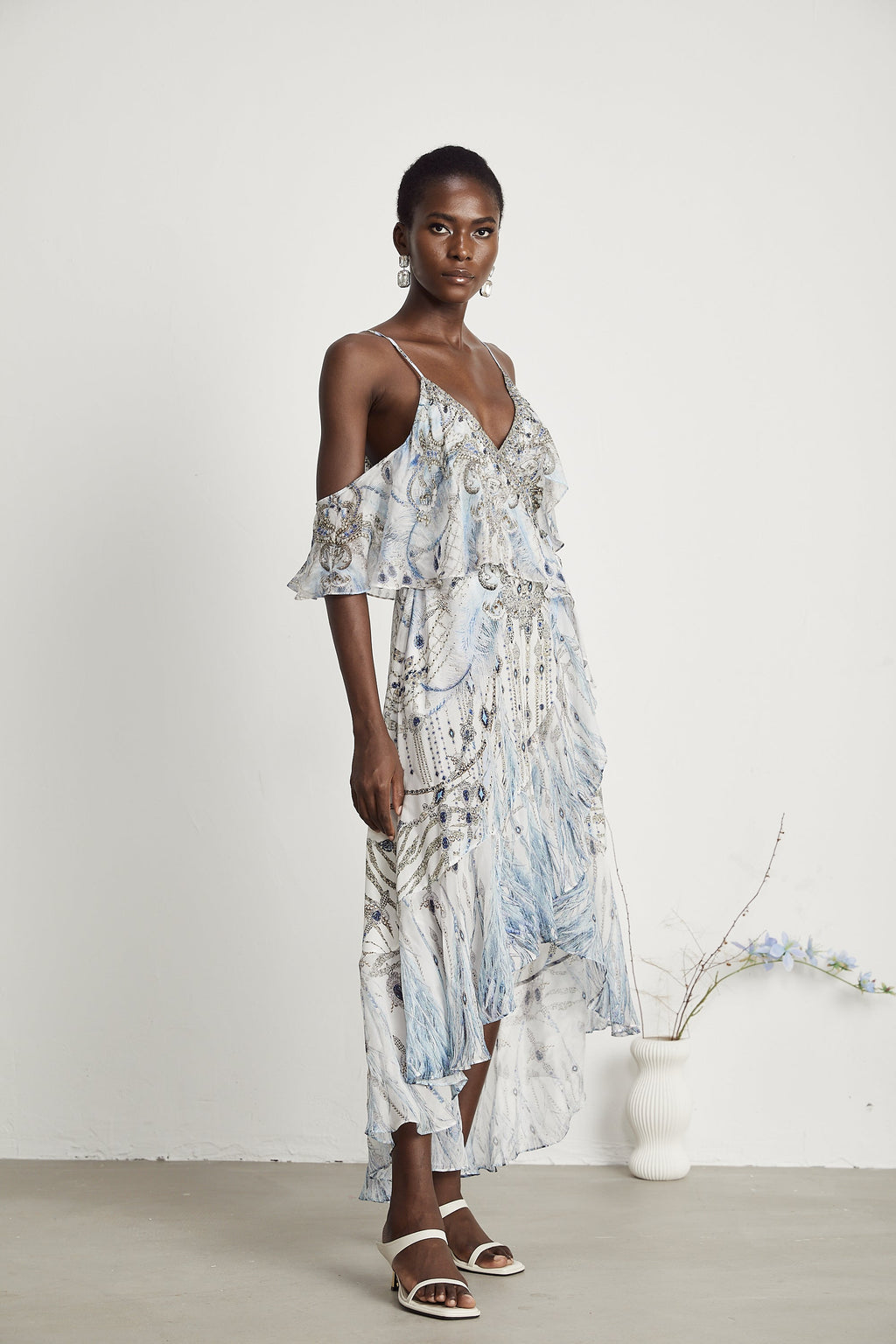 İpek Fırfır Elbise