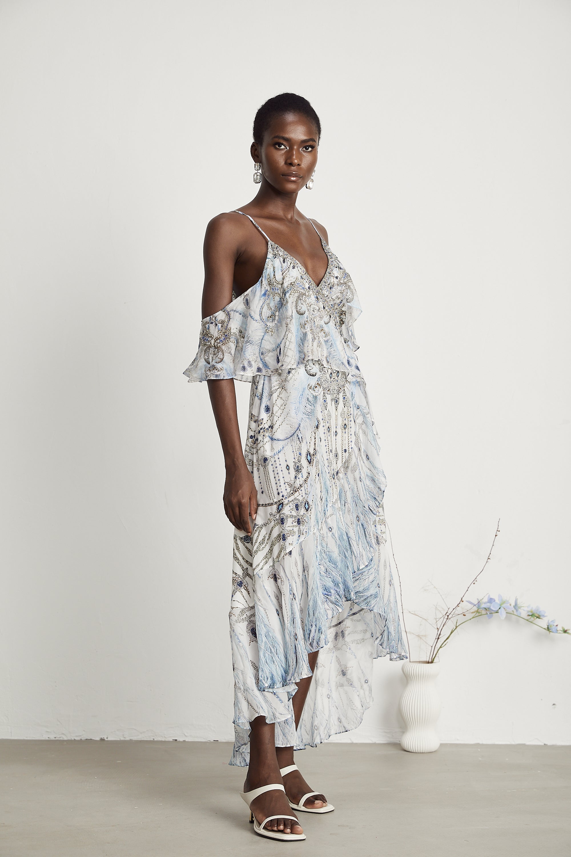 İpek Fırfır Elbise