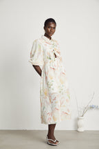 Noya desen midi elbise