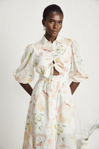 Noya desen midi elbise