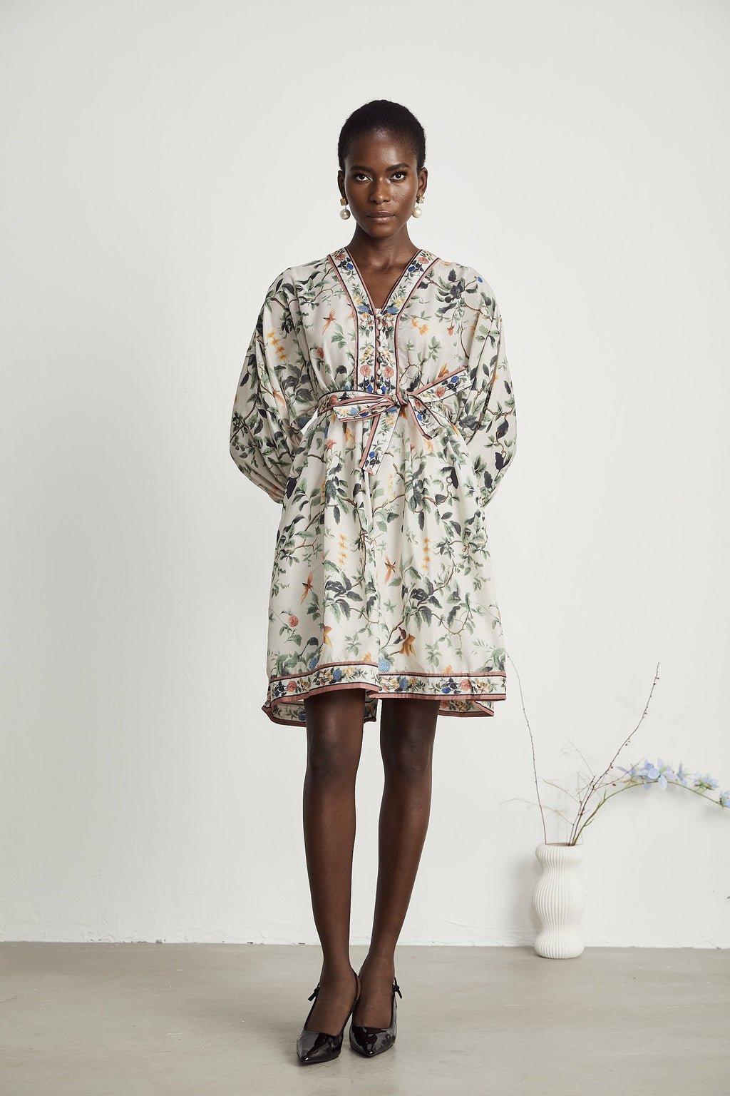 Mathilde desenli mini elbise