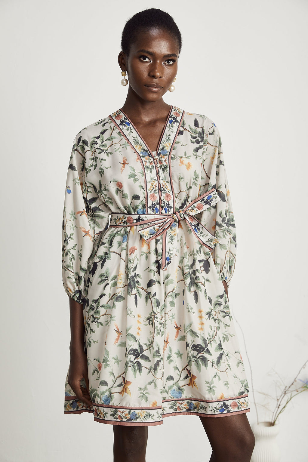 Mathilde desenli mini elbise