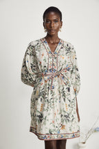 Mathilde desenli mini elbise