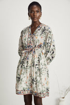 Mathilde desenli mini elbise