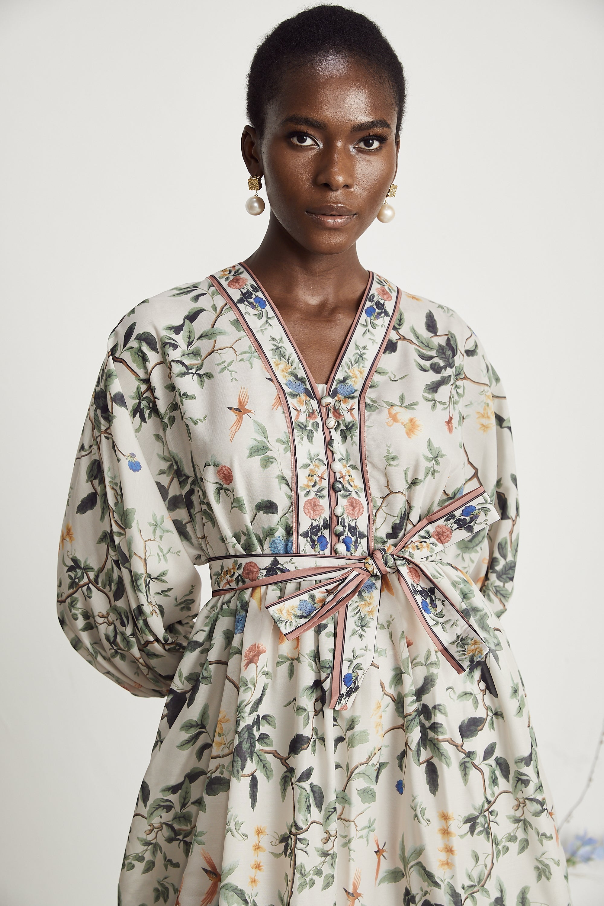 Mathilde desenli mini elbise