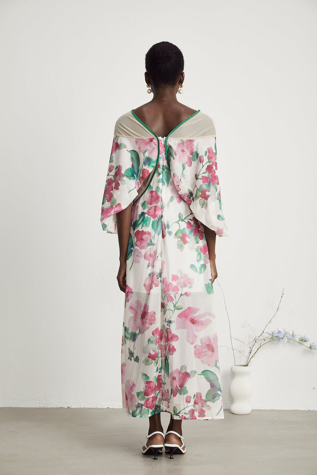 Olessia dekolteli midi elbise