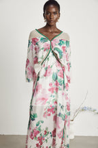 Olessia dekolteli midi elbise