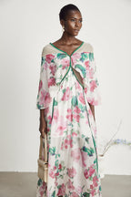 Olessia dekolteli midi elbise