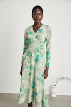 Odelle fırfır maksi elbise