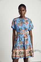 Coralie çiçek mini elbise