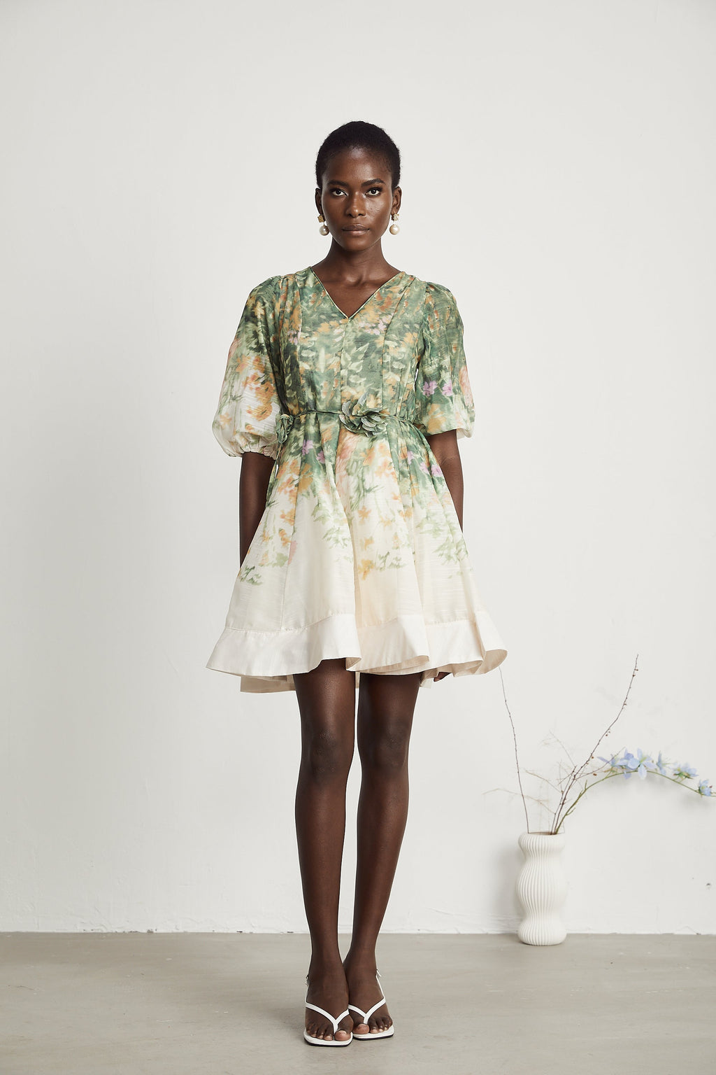 Marie kuşak mini elbise