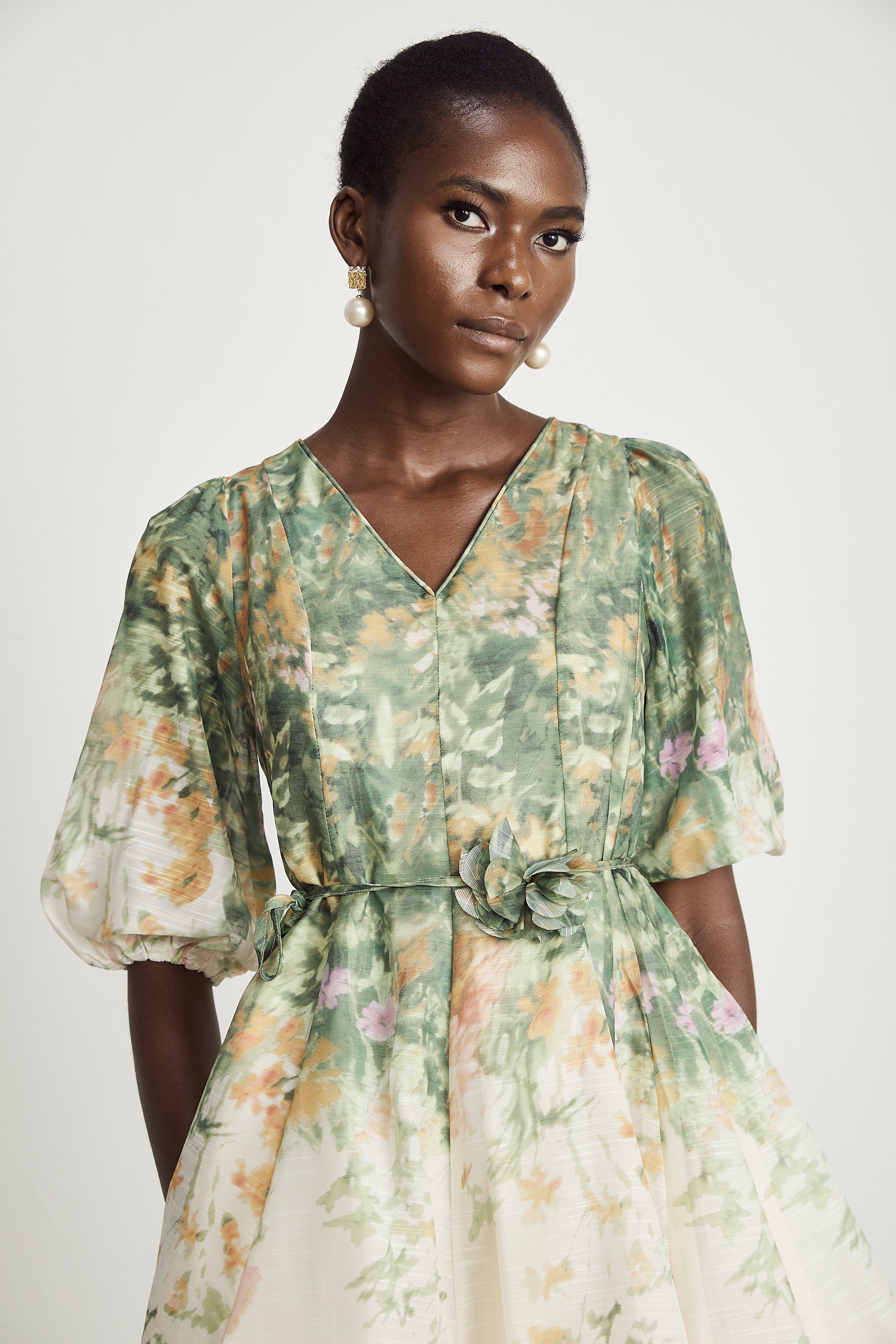 Marie kuşak mini elbise