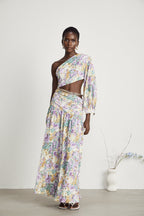 Fabienne çiçek midi elbise