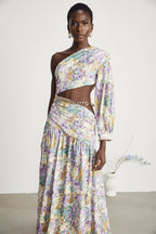 Fabienne çiçek midi elbise