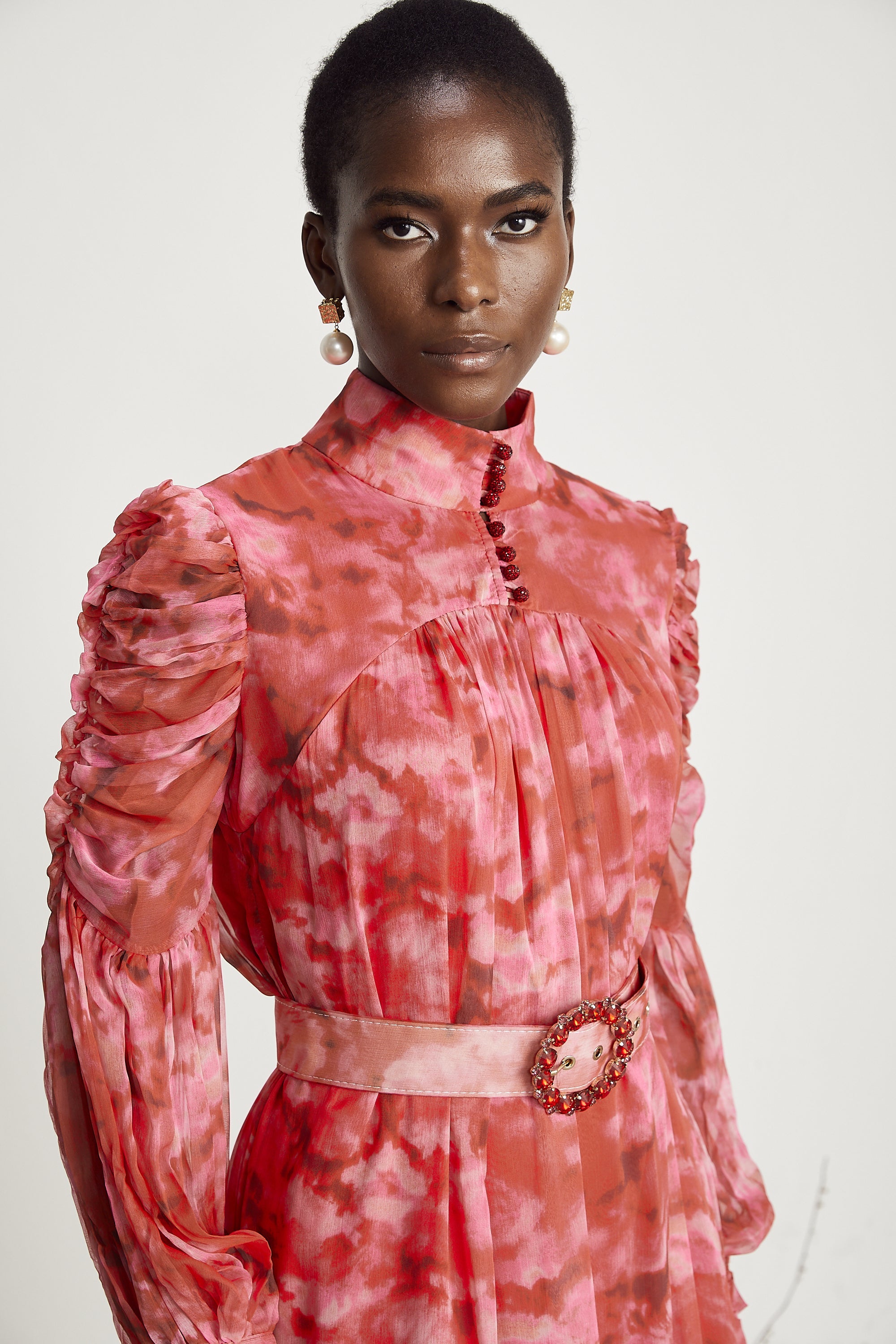 Lucie  pileli midi elbise