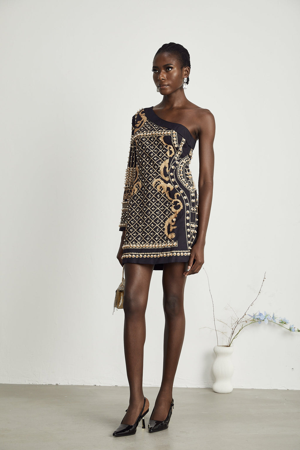 Ysabella inci mini elbise