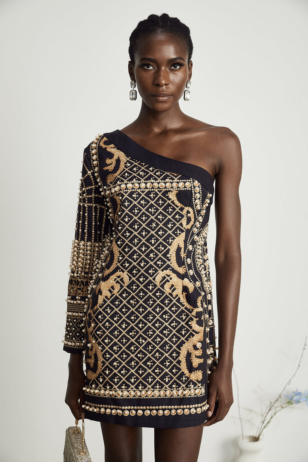 Ysabella inci mini elbise