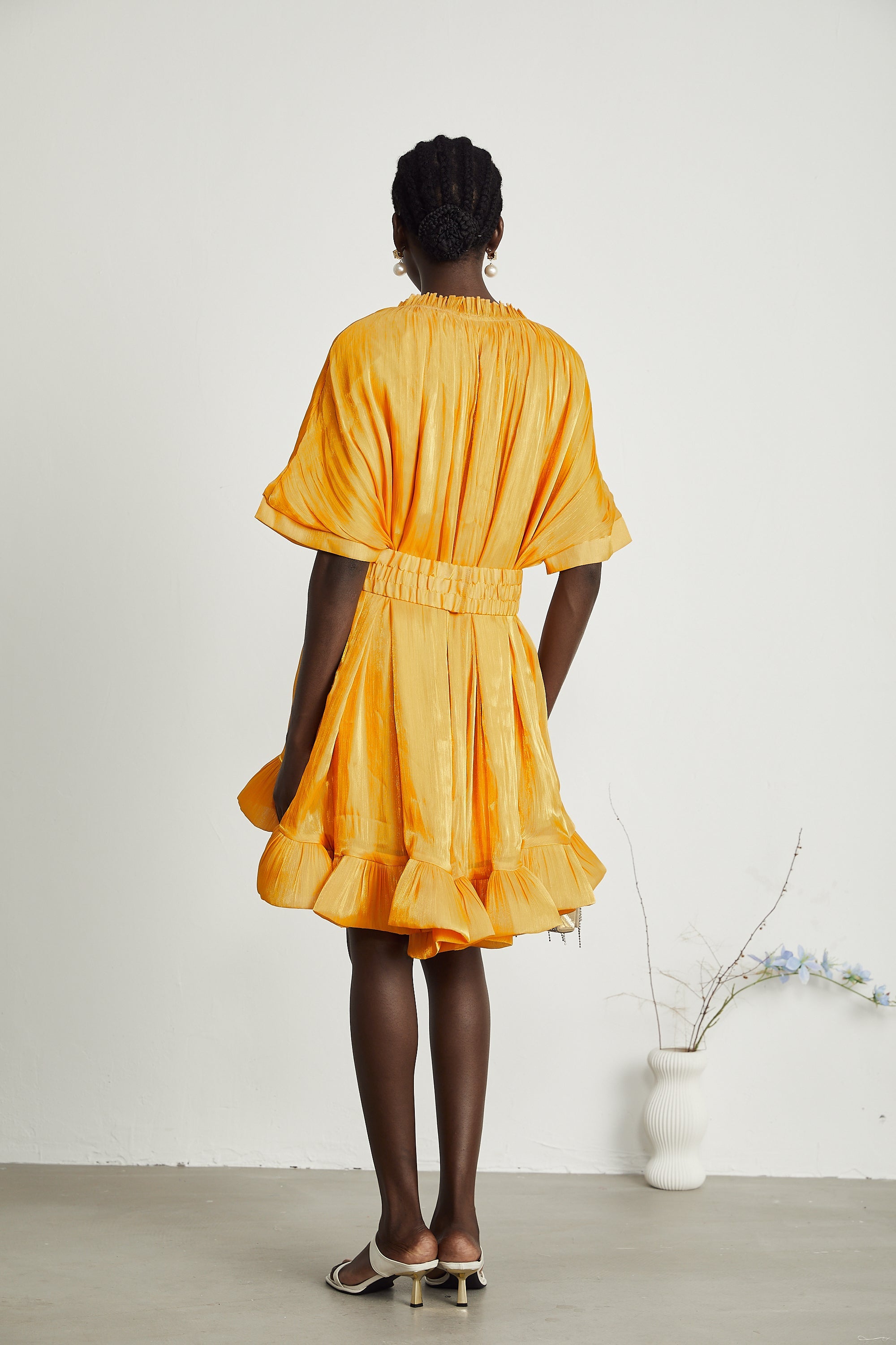 Thérèse büzgü mini elbise