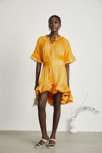 Thérèse büzgü mini elbise