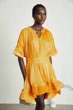 Thérèse büzgü mini elbise