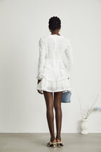 Cyrielle fırfır mini elbise