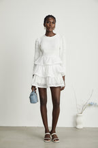 Cyrielle fırfır mini elbise