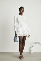 Cyrielle fırfır mini elbise