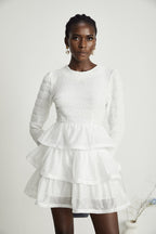 Cyrielle fırfır mini elbise