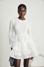 Cyrielle fırfır mini elbise