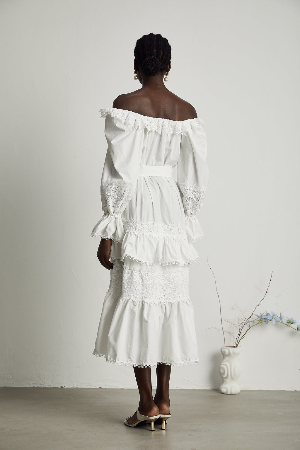 Capucine kesimli midi elbise