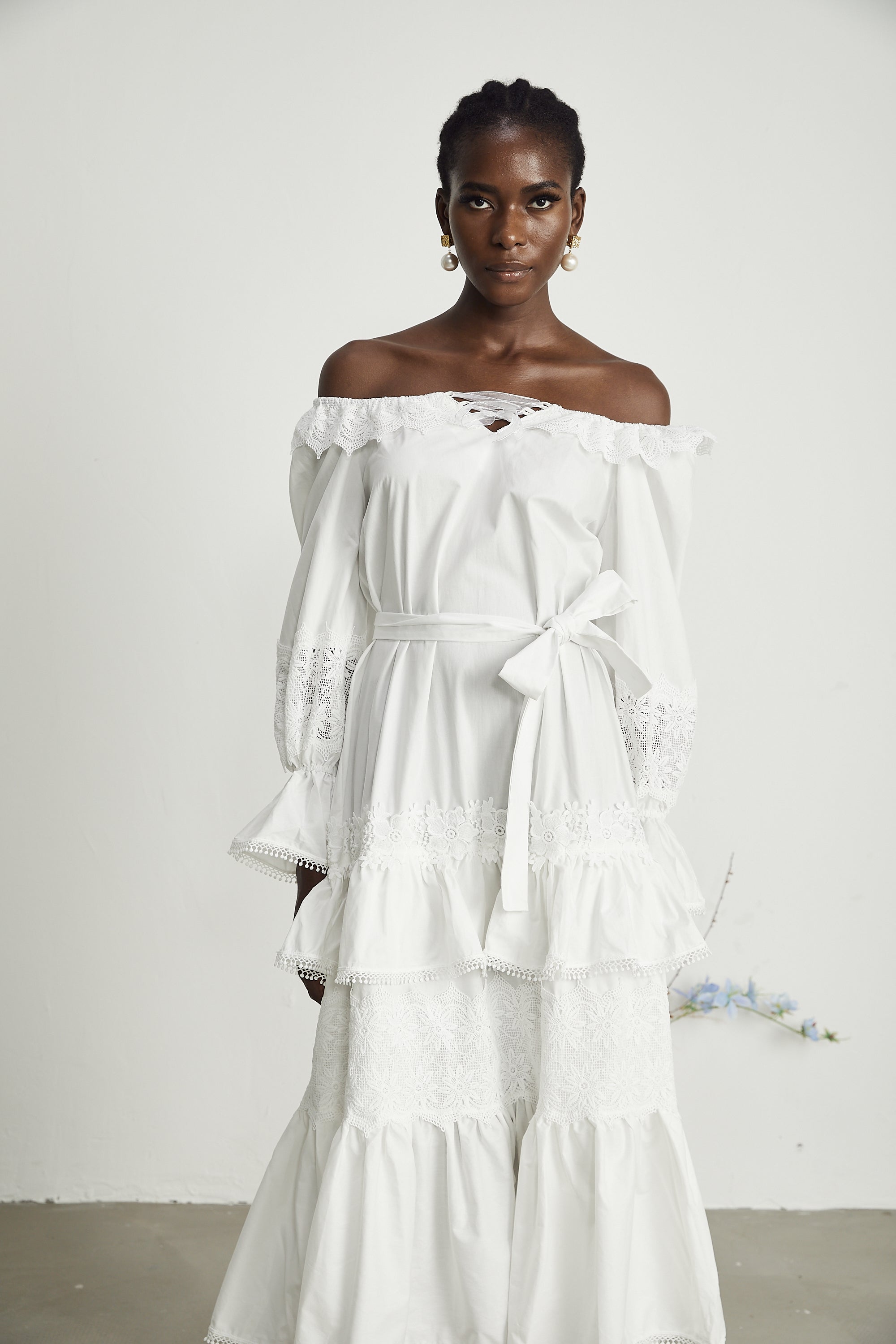 Capucine kesimli midi elbise